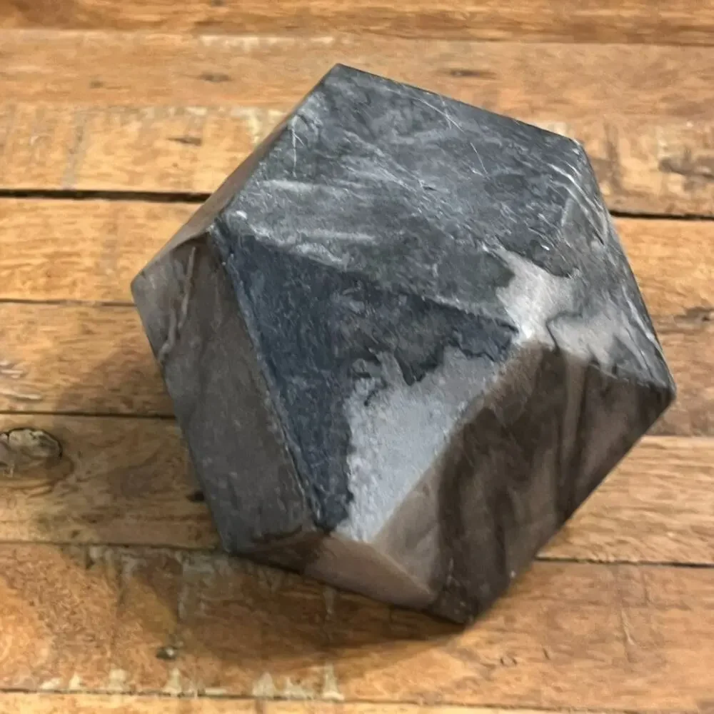 Vintage Marble Diamond Cut Natural Stone Minimalist Desk Decor Paperweight